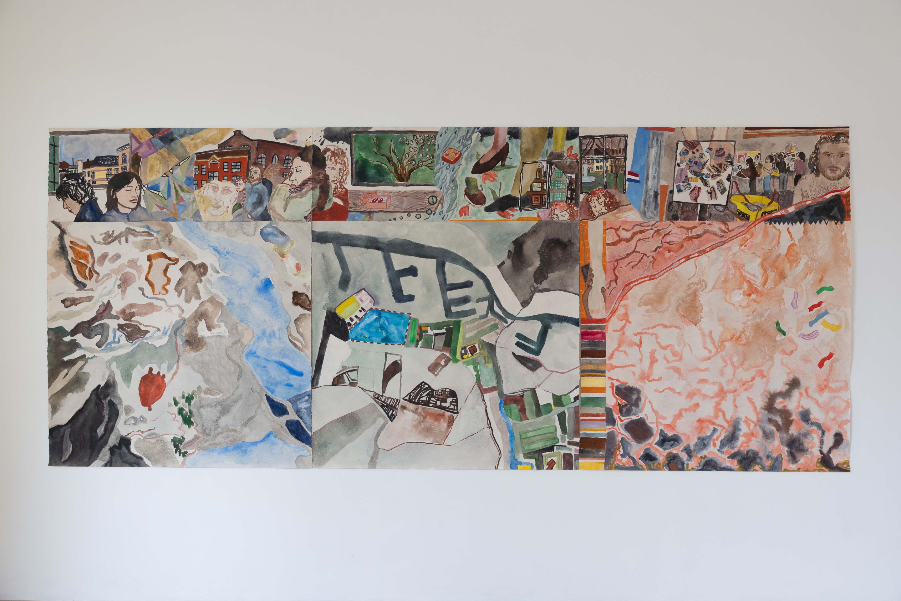 Madelon Verbeek, 'Triptych (Norway, Netherlands, Brain)', 2025. Foto: Madelon Verbeek